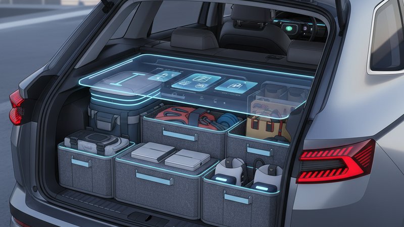 Современные автомобильные органайзеры для багажника Skoda, визуализация трендов 2026 года.